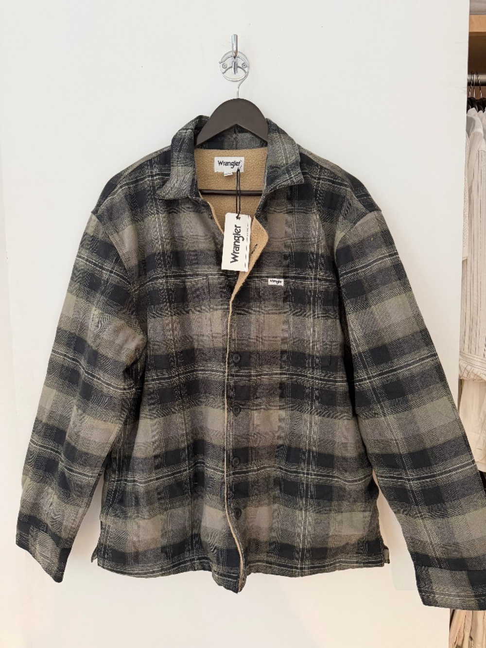 NWT Men’s Wrangler Fleece Lined Flannel Shirt